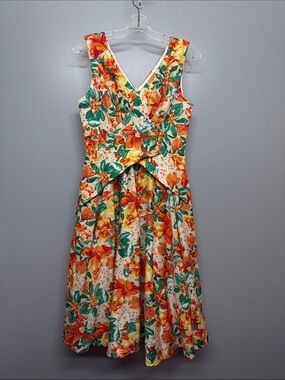 Rebel Love Sleeveless Floral Wrap Beach Vacation Summer Pockets Midi Dress